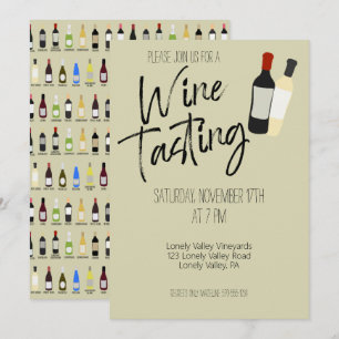 Invitation Dégustation de vin Personnalisée