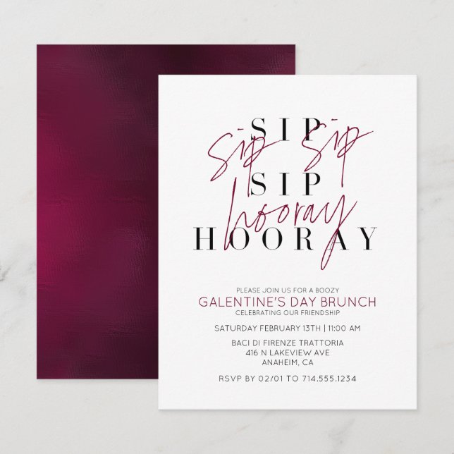 Invitation Dégustation de vins de la Saint-Valentin (Devant / Derrière)