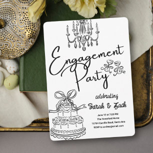 Invitation Déguster le Doodle Engagement Party