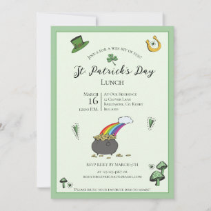 Invitation Déjeuner amusant de la Saint-Patrick avec bénédict