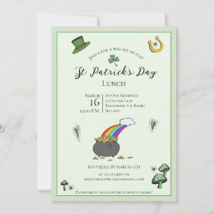 Invitation Déjeuner amusant de la Saint-Patrick avec bénédict