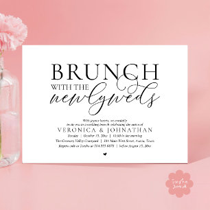 Invitation Déjeuner avec les jeunes mariés, Mariage Moderne É