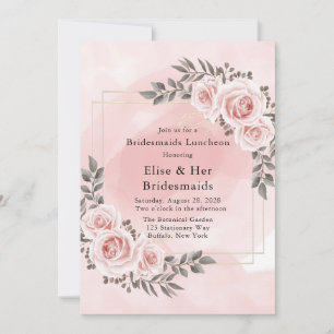 Invitation Déjeuner d'affaires avec Bridesservantes en or ros
