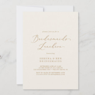 Invitation Déjeuner d'affaires Delicate Gold and Cream Brides