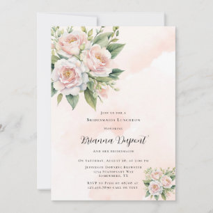 Invitation Déjeuner d'affaires parfait rose Peony Bridesmaids