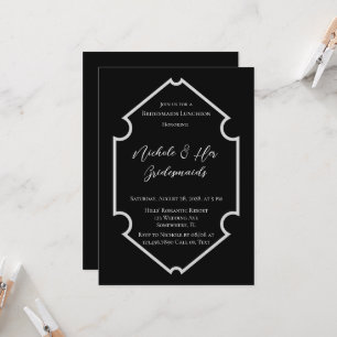 Invitation Déjeuner d'affaires simple et élégant noir et blan