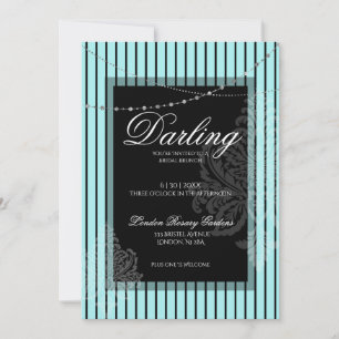 Invitation Déjeuner de baby shower avec la mariée sarcelle no