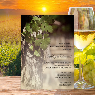Invitation Déjeuner de brunch après mariage au vignoble Grape
