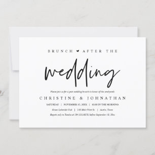 Invitation Déjeuner de brunch avec les jeunes mariés, invitat