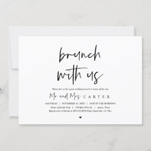 Invitation Déjeuner de brunch avec les jeunes mariés, invitat