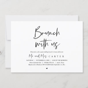 Invitation Déjeuner de brunch avec les jeunes mariés, invitat