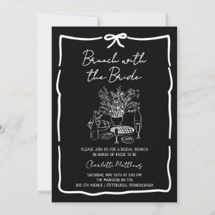 Invitation Déjeuner de fantaisie avec la mariée rouge rose I