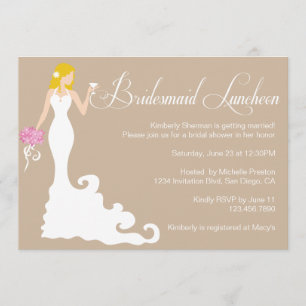 Invitation Déjeuner de la femme de chambre Posh Bridesmaid Br