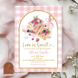 Invitation Déjeuner de mariage aux baies de gaufre à noeud en