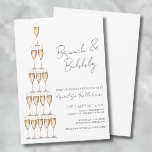 Invitation Déjeuner de mariage avec bulles