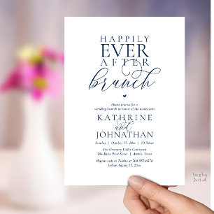 Invitation Déjeuner de Mariage Élégant et Heureux pour Toujou