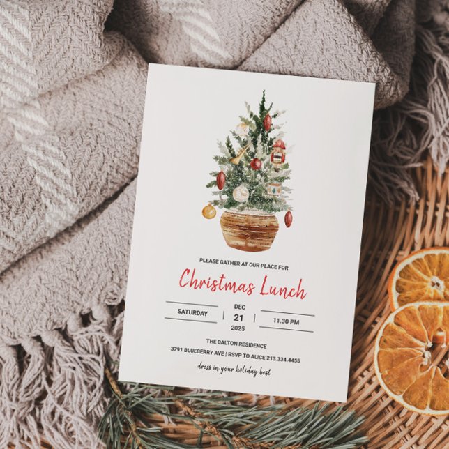 Invitation Déjeuner de Noël (Créateur téléchargé)