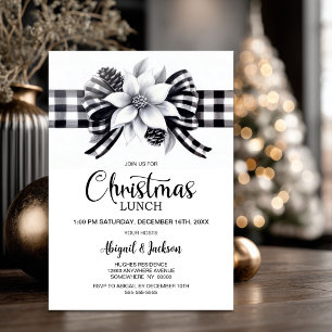 Invitation Déjeuner de Noël à carreaux de Buffalo