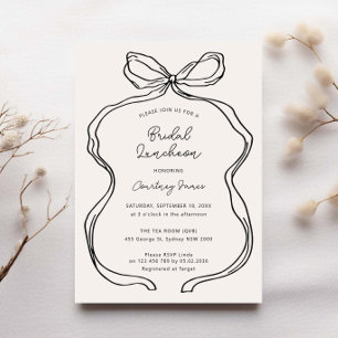 Invitation Déjeuner de nuptiale à bord d'un ruban lunaire bla