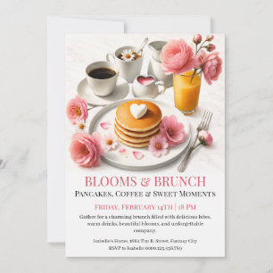 Invitation Déjeuner de pancakes Chéri - Saint-Valentin