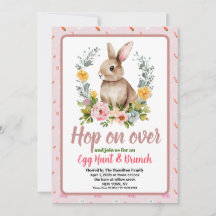 Déjeuner de Pâques & Chasse aux œufs Lapin aquarel