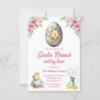 déjeuner de Pâques et chasse aux œufs, poules flor