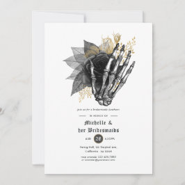 Invitation Déjeuner des femmes d'honneur gothique florales no