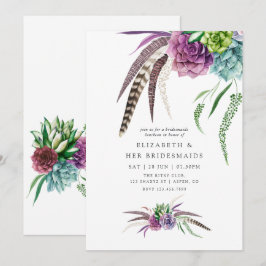 Invitation Déjeuner d'servante sublime de Boho mystique