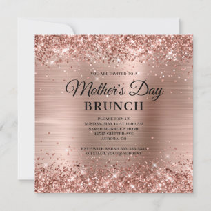 Invitation Déjeuner du jour de la fête des mères Rose Gold Pa