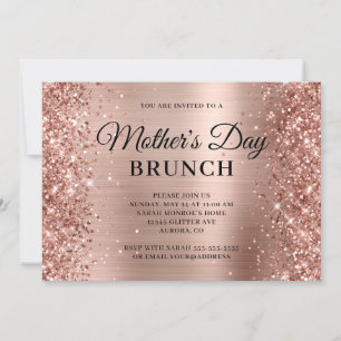 Invitation Déjeuner du jour de la fête des mères Rose Gold Pa