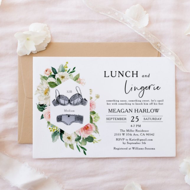 Invitation Déjeuner et brunch nuptial de lingerie (Créateur téléchargé)