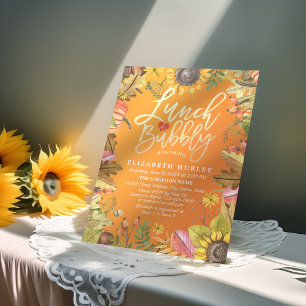Invitation Déjeuner et Fête des mariées Bubbly Feuille Citrou