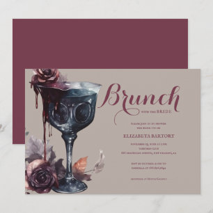 Invitation Déjeuner gothique avec douche de la mariée et cali