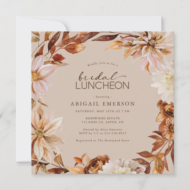 Invitation Déjeuner Mariage Champêtre (Devant)