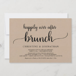 Invitation Déjeuner Mariage Fuite Romantique Rustique Pour To