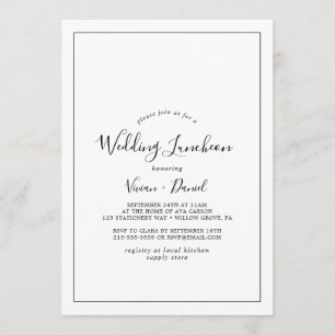 Invitation Déjeuner Mariage minimaliste