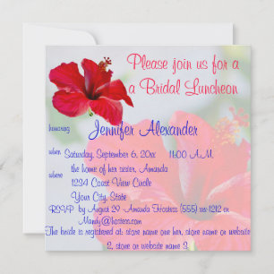 Invitation Déjeuner nuptial de jolies fleurs tropicales