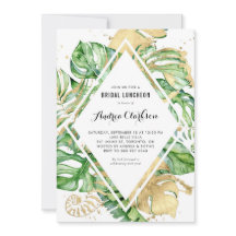Déjeuner nuptial d'été de Gold Foil Feuille tropic