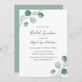 Invitation Déjeuner nuptial Eucalyptus Elégant
