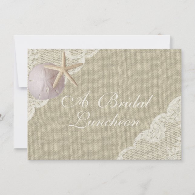 Invitation Déjeuner vintage Beach (Devant)