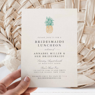 Invitation Déjeuner vintage de servantes d'ananas