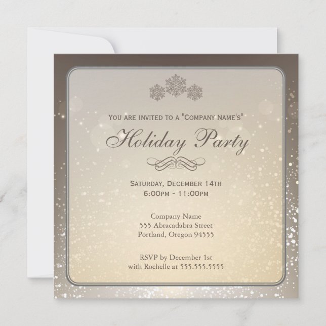 Invitation d'Elegant Holiday Party Company (Devant)