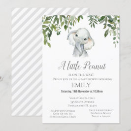 Invitation d'éléphants de petits arachides - Baby