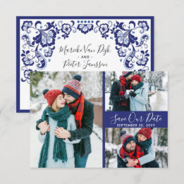 Invitation Delfts Blauw | Photos de Save The Date Delft Blue