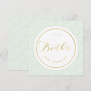 Invitation Délicat "À mon frère le jour de mon mariage"