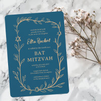Délicate étoile botanique de David Bar Bat mitzvah