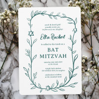 Délicate étoile botanique de David Bar Bat mitzvah