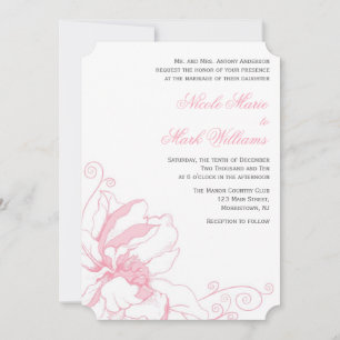 Invitation Délicats mariages floraux