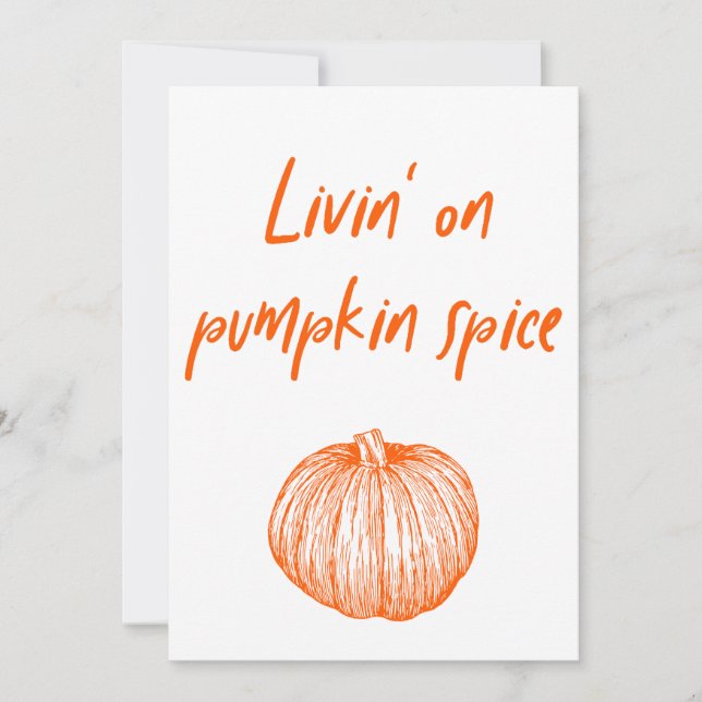 Invitation Délicieux Art de Mot de Kawaii d'Automne de Spice  (Devant)