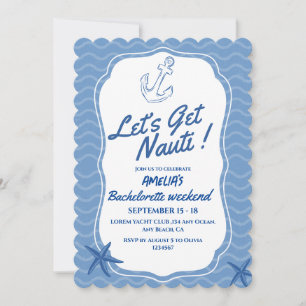 Invitation Demain de bachelorette Nauti
